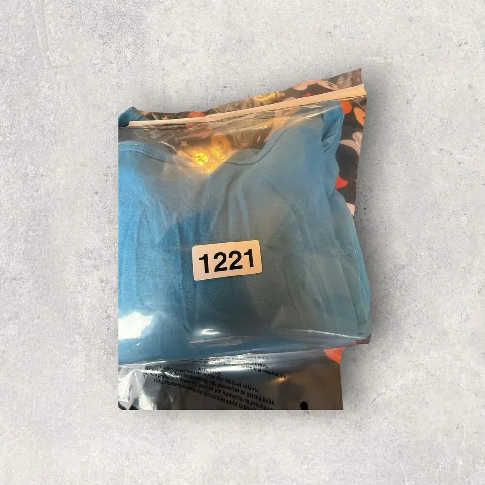 LuLaRoe Lynnae Long Sleeve Shirt-Size 2XL- Solid Blue Print-NWT - Picture 4 of 5